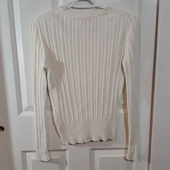 Dalia Cream V-Neck Sweater - Picture 2 of 6